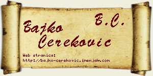Bajko Čereković vizit kartica